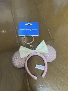 Disneyカチューシャキーホルダー♡新品未使用自宅保管♡ピンク定形外郵便