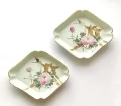 牡丹色絵刺身皿　菱形皿　九谷焼、香蘭社やimane、マニーローズや古伊万里好きにのサムネイル
