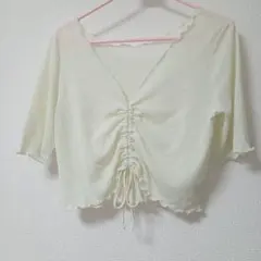 mysty woman シャーリング トップス ホワイトのサムネイル
