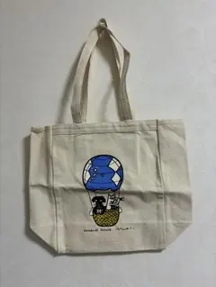 山口マオ　気球と猫のイラストキャンバスバッグ