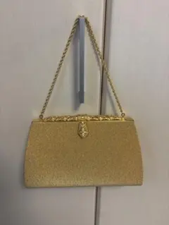 和洋装バッグ　ゴールド２way　フォーマルバッグ結婚式　留袖マザーズドレス