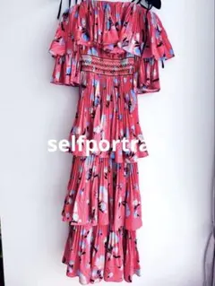 selfportrait セルフポートレート　ワンピース オフショルダー　ドレス