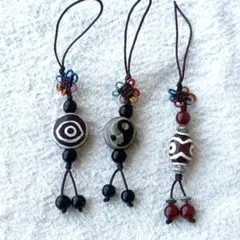 SALE！天珠✳︎天然石ストラップ 3個セット