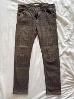 Iroquois イロコイ 総柄 スキニーパンツ ブラウンのサムネイル