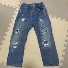 ブランシェス　ダメージデニムパンツ　110cm