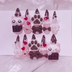 バレンタイン 女児 ゴテゴテ 平成 ネイルチップ 地雷 量産 推し