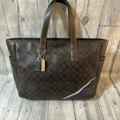 コーチ 70395 シグネチャー トートバッグ PVC COACH ブラウン
