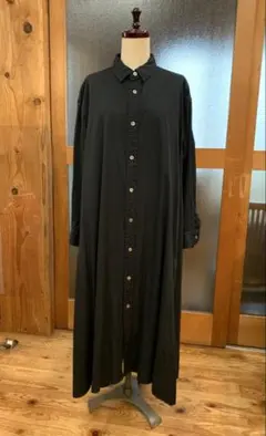 美品Gymphlexジムフレックス＊コットンロングシャツワンピース