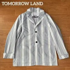 トゥモローランド コットン テーラードジャケット ストライプ