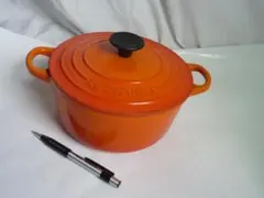 LE CREUSET 両手鍋 ココットロンド 18ｃｍ オレンジ 鋳物ホーローのサムネイル