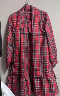 クティール kutir ワンピース リメイク 赤 チェック