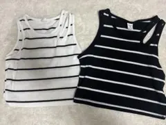 Ⓜ*a様 SHEIN ストライプ ノースリーブタンクトップ 2色セット　120cのサムネイル