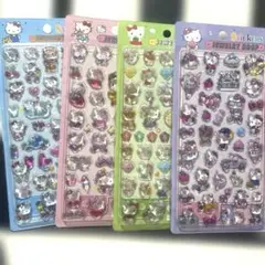 レア❗️ キティ 立体 ジュエリードロップシール4枚セット
