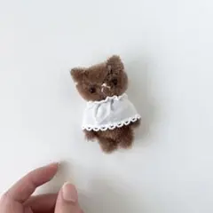 こがしキャラメル　こねこ　猫　ぬいぐるみ　ハンドメイド　作家　アートドール　a