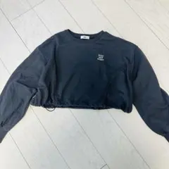 WEGO クロップドスウェット ダークグレー