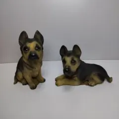 ジャーマンシェパード 子犬 フィギュア 2体セットのサムネイル