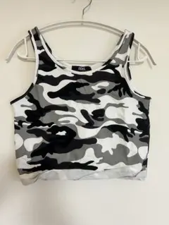 BACKS カモフラージュ クロップドタンクトップ バックス
