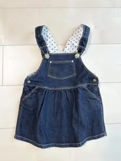 【PETIT BATEAU】デニムオーバーオールワンピース 12m