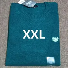 ユニクロ カウズ ラムクルーネックセーター グリーン XXLサイズ