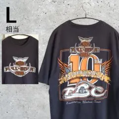 FULL BOAR CYCLES 両面プリント Tシャツ バイカー L ブラックのサムネイル