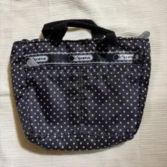 LeSportsac ブラック・ドット ミニトートバッグ　ポーチ