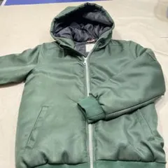 【美品】ikka ダウンジャケット ダークグリーン 160