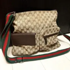 タ*)様 美品✨GUCCI シェリーライン ショルダーバッグCG柄 A4収納