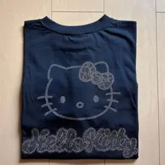 ハローキティ ラインストーン Tシャツ レオパード柄 ブラック 4Lのサムネイル