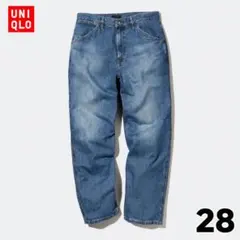 UNIQLO ワイドフィットジーンズ ブルー 28