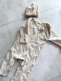 baby GAP ニットロンパース 6-12ヶ月 アイボリー