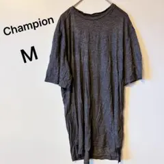 Champion【M】ダークグレー クルーネック 半袖 Tシャツ