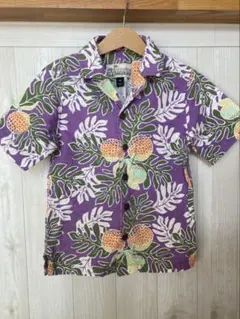 パタロハ 半袖シャツXS 紫色 パイナップル柄 アロハシャツ Patagonia