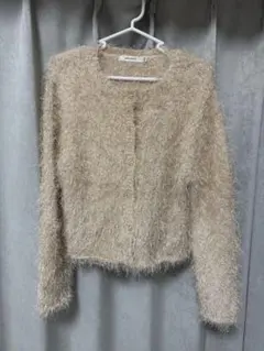 moussy シャギーニットカーディガン