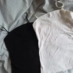 美品　ストレッチ素材 キャミソール 2色セット