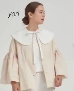 【yori】撥水タフタバルーンジャケット ベージュのサムネイル