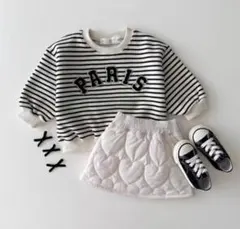 ベビー 韓国子供服 logo sweat ロゴスウェット ボーダー 90cm