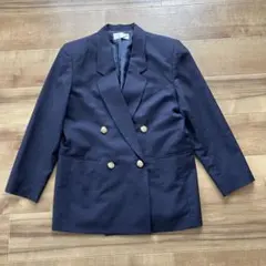 紺ブレ　ブレザー　ダブル　金ボタン