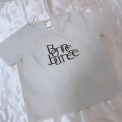 rienda メタリックロゴTシャツ