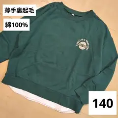 男の子トレーナー　裏起毛トレーナー　綿100%トレーナー　バックプリント　140