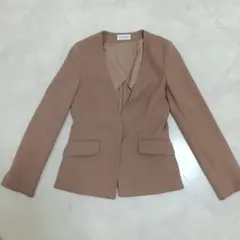 PLST ノーカラージャケット XS ベージュ