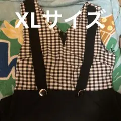 未使用 タグ付き サロペット風 マーメイドワンピース XLサイズ