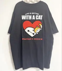 新品未使用 ディズニー ベイマックス モチ 半袖 Tシャツ サガラ刺繍 3L 黒のサムネイル