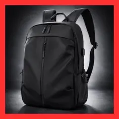 ブラック　リュック ビジネスバッグ 大容量 バックパック USB 多機能