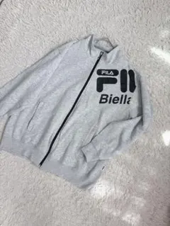 FILA ロゴパーカー　フルジップ　グレー　L