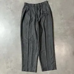 stripe two tuck スラックス