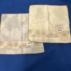 PAUL & JOE タオルハンカチ 2枚セット　生成り　グレー　ポール&ジョー