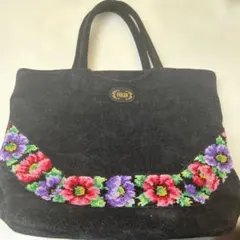 FEILER 花柄刺繍 ハンドバッグ