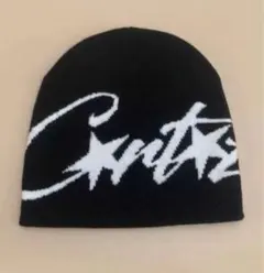 corteiz ニット帽ビーニー　黒 uk ノーブランド centra