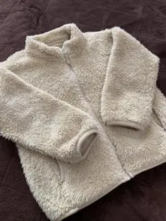 ユニクロ　フリースジャケット ベージュ110cm