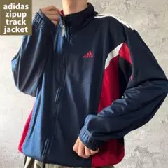 00s古着 adidas トラックジャケット バイカラー 刺繍ロゴ y2k レア